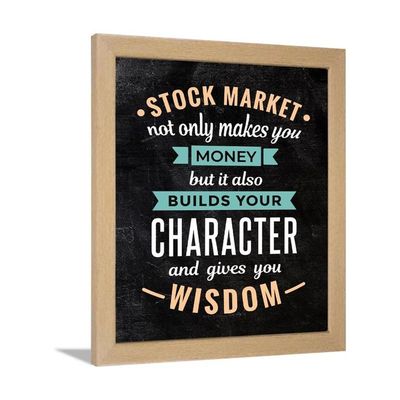 Trading Quotes Wall Frames - Stock Market Quotes Wall Frames - Share Market Quotes Frames -Finance Quotes Wall Frames – Money Quotes Wall Frames - 14 X 11 Inches