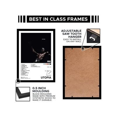 Travis Scott Wall Poster Frames | 8X12 Inch (A4 Size) | Hanging Wall Artwork Frames For Home Bedroom, Living Room And Walls Aesthetics | Framed Artworks
