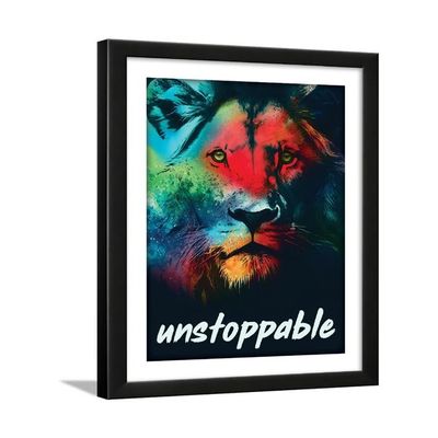Unstoppable Student Quotes Wall Frames, Motivational Photo Frame, Inspirational Posters For Room - Lion Quotes Frame - (14 X 11 Inches)