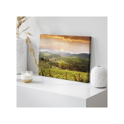 Vineyard Landscape In Tuscany Italy - Canvas Art Wall Art - 32" X 48"