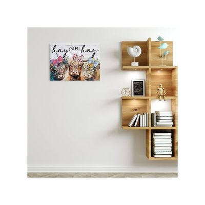 Vintage Cow Gifts Farm Animals Flowers Cow Decor Cow Stuff Canvas Wall Art Wall Decor Country Framed Posters Art Prints Artwork Pictures For Home Kitchen Girls Room Decor Hay Girl Hay