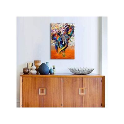 Wall Art Elephant Wall Decor Elephant Wall Art Poster Colorful Paintings For Wall Pop Art Wall Art Wall Decor Street Art For Living Room Bedroom Decor (16''Wx24''H)