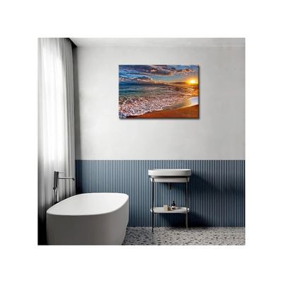 Wall Art Painting Beach Sunrise White Wave Prints On Canvas The Picture Seascape Pictures Oil For Home Modern Decoration Print Decor
