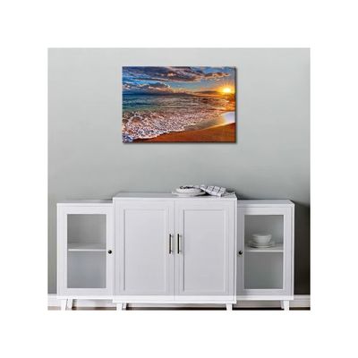 Wall Art Painting Beach Sunrise White Wave Prints On Canvas The Picture Seascape Pictures Oil For Home Modern Decoration Print Decor