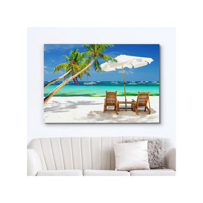 Wall26 - Tropical Vacation At The Beach - Canvas Art Wall Art - 32" X 48"