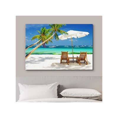 Wall26 - Tropical Vacation At The Beach - Canvas Art Wall Art - 32" X 48"