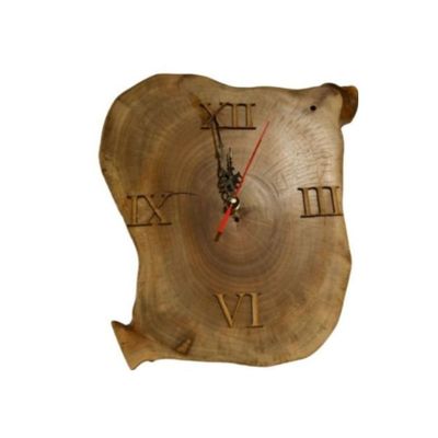 Natural Wooden Clock- S2-38×27×6 CM - Natural wood color