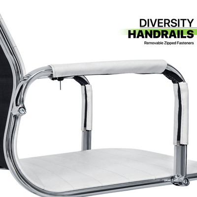 Mid Back Executive Office Chair 360° Swivel Adjustable Height for Home or Workplace