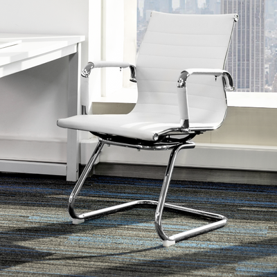 Mid Back Executive Office Chair 360° Swivel Adjustable Height for Home or Workplace