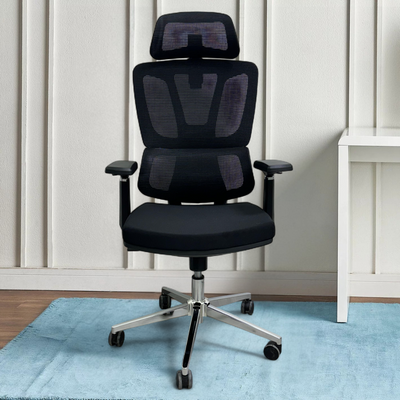 Brocelle Egro Working Office Chair with 360° Swivel & Recline Mesh Chair (Black)