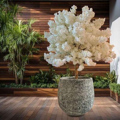 Cherry Blossom-150×120×120CM-White Artificial Tree