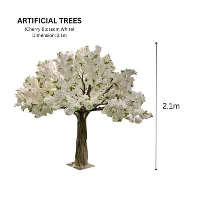 Cherry Blossom-ART-W01-19-250×300×300CM-White Artificial Tree