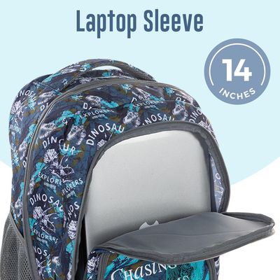 Eazy Kids 18" Set of 3 Trolley Backpack w/ Lunch Bag and Pencil Case-T Rex