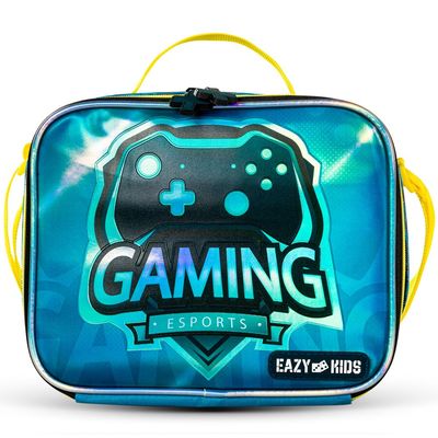 Eazy Kids 16" Set of 3 Backpack w/ Lunch Bag and Pencil Case - Gaming