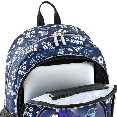 Eazy Kids 18" Set of 3 Backpack w/ Lunch Bag and Pencil Case - Football