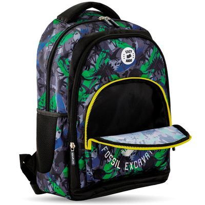 Eazy Kids 17" Set of 3 Backpack w/ Lunch Bag and Pencil Case - T-Rex 