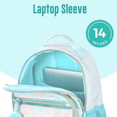 Eazy Kids 18" Set of 3 Backpack w/ Lunch Bag and Pencil Case - Flora Green