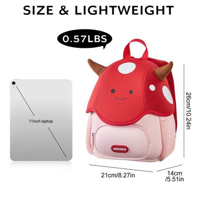 Nohoo 3D Cute Angel Kids School Bag/Activity Bag 10" - Red