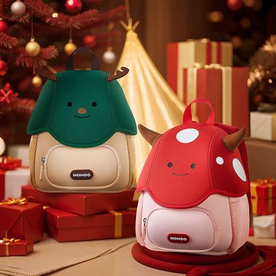 Nohoo 3D Cute Reindeer Kids School Bag/Activity Bag 10"- Green