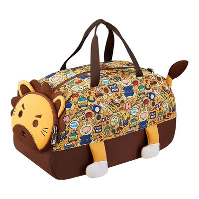 Nohoo 3D Cute Lion Kids Duffle Bag/Activity Bag - Brown, 18"
