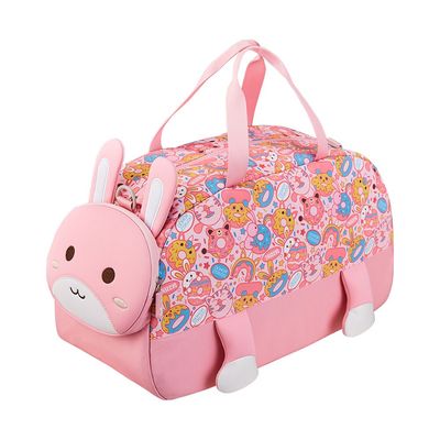 Nohoo 3D Cute Rabbit Kids Duffle Bag/Activity Bag - Pink, 18"
