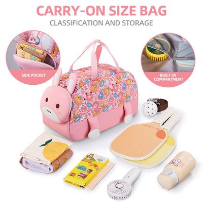 Nohoo 3D Cute Rabbit Kids Duffle Bag/Activity Bag - Pink, 18"