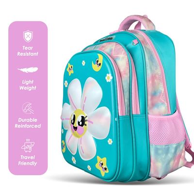 Nova Kids 3D School Bag - Daisy Green, 16.5"