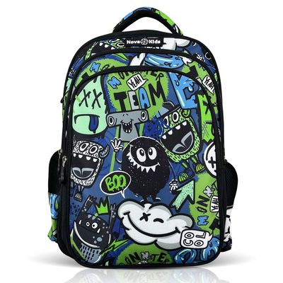 Nova Kids School Bag - GenZ Black, 17.5"