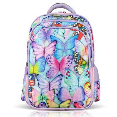 Nova Kids School Bag - Butterfly Purple, 17.5"