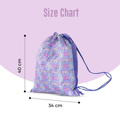 Eazy Kids Drawstring Bag - Butterfly Purple Eazy Kids Drawstring Bag - Butterfly Purple