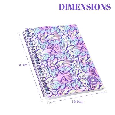 Eazy Kids Spiral Diary - Butterfly Purple Eazy Kids Spiral Diary - Butterfly Purple