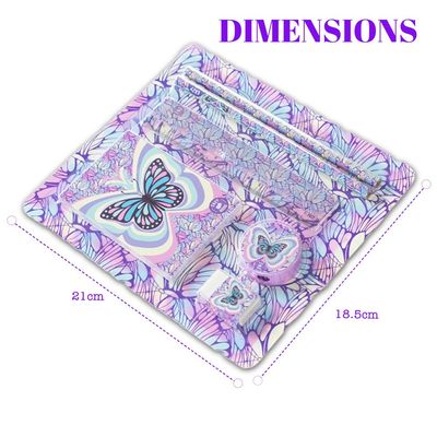 Eazy Kids Stationary Set - Butterfly Purple Eazy Kids Stationary Set - Butterfly Purple