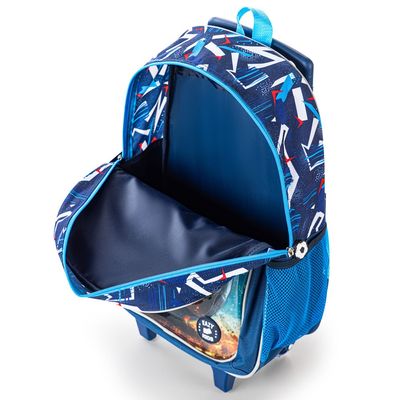 Eazy Kids Set of 5 Trolley 16" School Bag Combo - Football