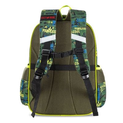 Eazy Kids School Bag w/ Pencil Case 16" - Dino Green