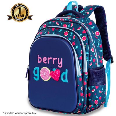 Eazy Kids School Bag w/ Pencil Case 16" - Berry Good Blue