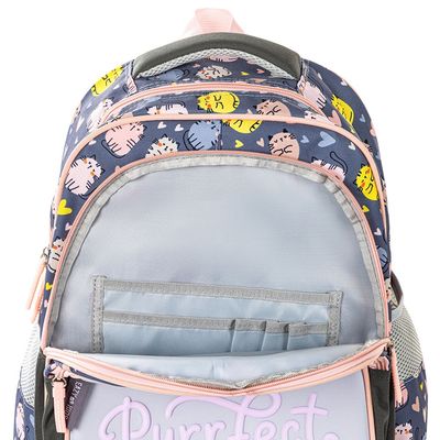 Eazy Kids School Bag w/ Pencil Case 16" - Purrfect Grey