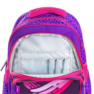 Eazy Kids School Bag 16"- Love & Hugs Purple
