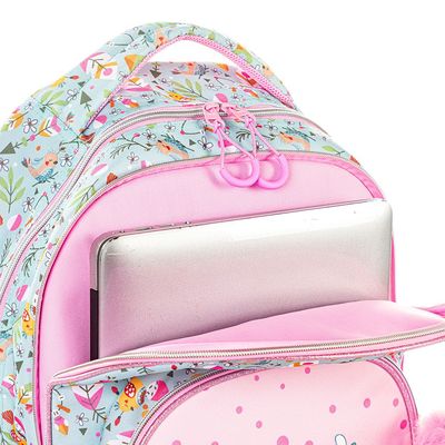 Eazy Kids 17" School Bag Set of 2 w/ Pencil Pouch - Love Pink