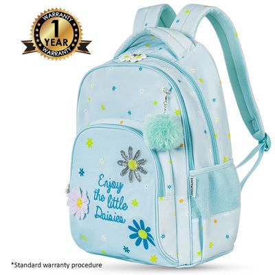 Eazy Kids 17" School Bag Set of 3 w/ Lunch Bag and Pencil Pouch - Little Daisy Green