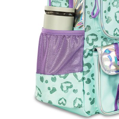 Eazy Kids 17" School Bag Set of 3 w/ Lunch Bag and Pencil Pouch - Love Green