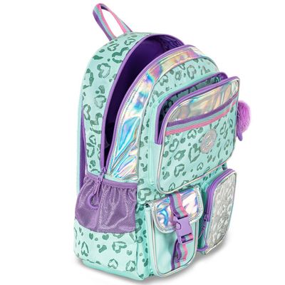 Eazy Kids 17" School Bag Set of 3 w/ Lunch Bag and Pencil Pouch - Love Green