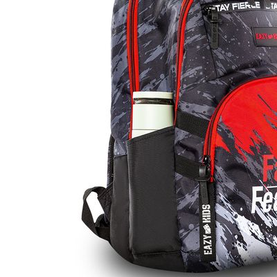 Eazy Kids 20" School Bag w/ Laptop Compartment - Fast & Fearless Black