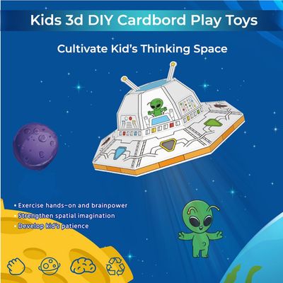 Eazy Kids DIY UFO Craft Kit â€“ Includes 3 Color Pens | Age 3+
