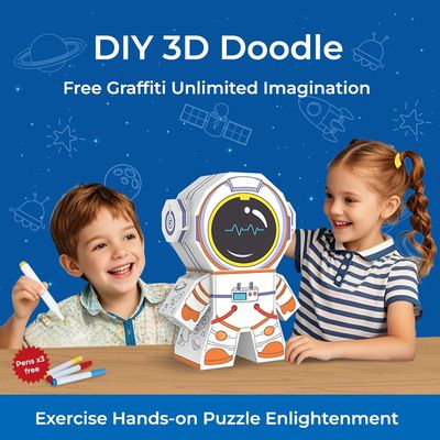 Eazy Kids DIY Creative Spaceman â€“ Includes 3 Color Pens | For Ages 3+