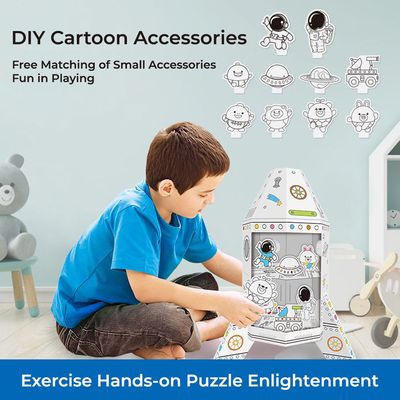 Eazy Kids DIY Creative Spacecraft â€“ With 3 Color Pens | Ages 3+