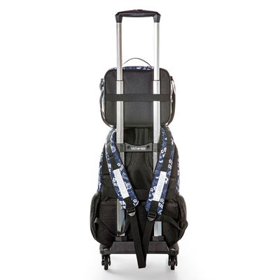 Eazy Kids 18" Set of 4 Backpack w/ 4 Wheel Trolley, Lunch Bag and Pencil Case - Football
