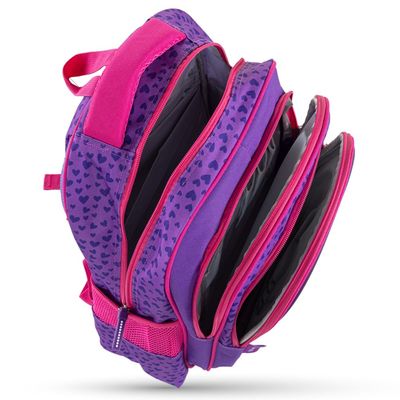 Eazy Kids School Bag 16" w/ Trolley - Love & Hugs Purple