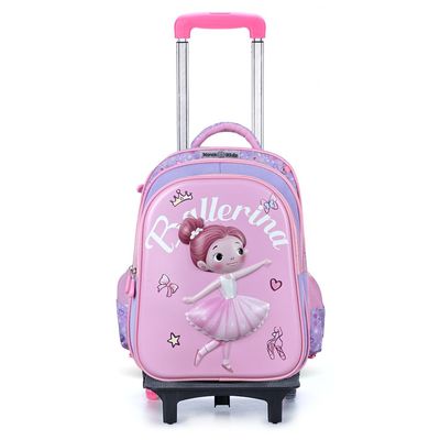 Nova Kids 3D School Bag w/ Trolley - Ballerina Pink, 16.5"