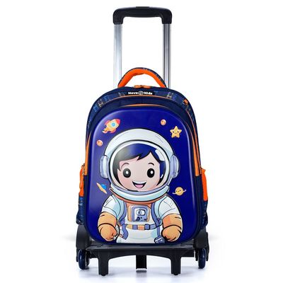 Nova Kids 3D School Bag w/ Trolley - Astronaut Blue, 16.5"