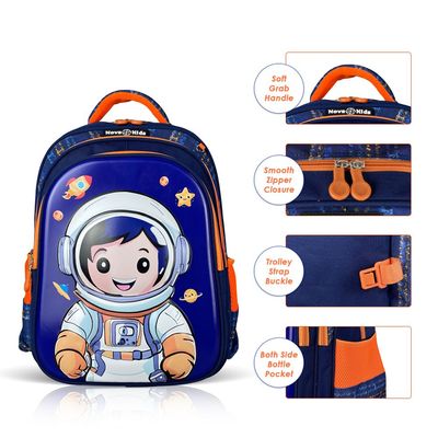 Nova Kids 3D School Bag w/ Trolley - Astronaut Blue, 16.5"